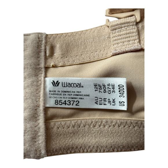 Wacoal bra 854372 Staying Power wire free strapless tan size 34DDD 34F - Picture 5 of 7